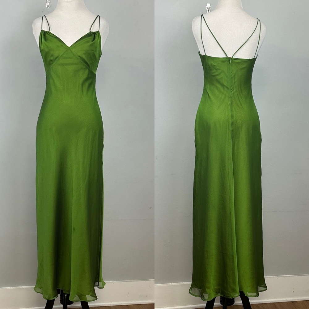 Vintage Y2K Green Slip Dress Sz S